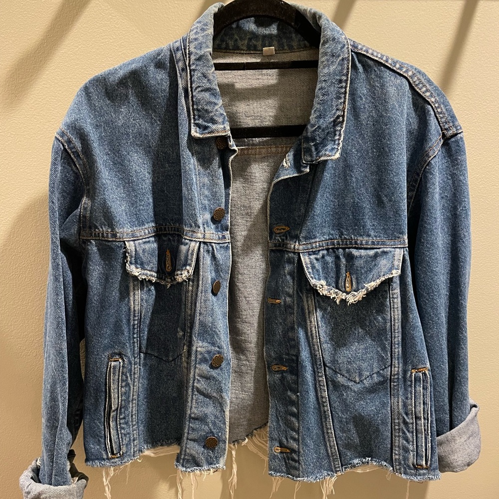 vintage cropped denim jacket